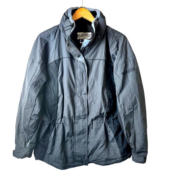 Columbia Ski Jacket Women’s Large Black Winter Snowboarding Core Shell Vtg Coat - Picture 1 of 15